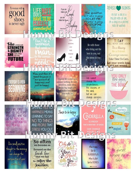 Erin Condren Planner Girly Quotes and Inspirational Rectangle Stickers Labels Cards DIY PRINTABLE Instant Download, Scrapbooking Il_570xn
