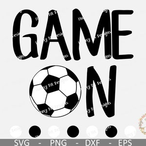 Game On Fußball SVG: Fußball Mama Shirt, Schnittdatei (digitaler Download)