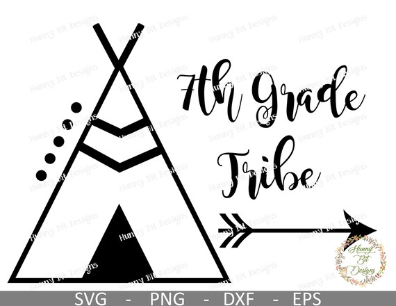 7th Grade Tribe SVG, 7th Grade Shirt, Teacher Shirt, Girl School Shirt, Cuttable File, Vector File, Cricut Design Space, Silhouette Studio Il_570xn