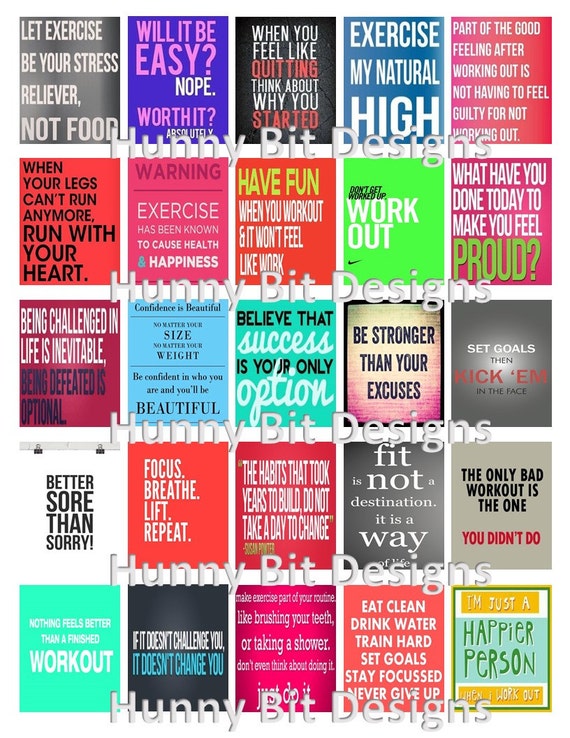 Erin Condren Planner Fitnesss Motivational Quotes Rectangle Stickers