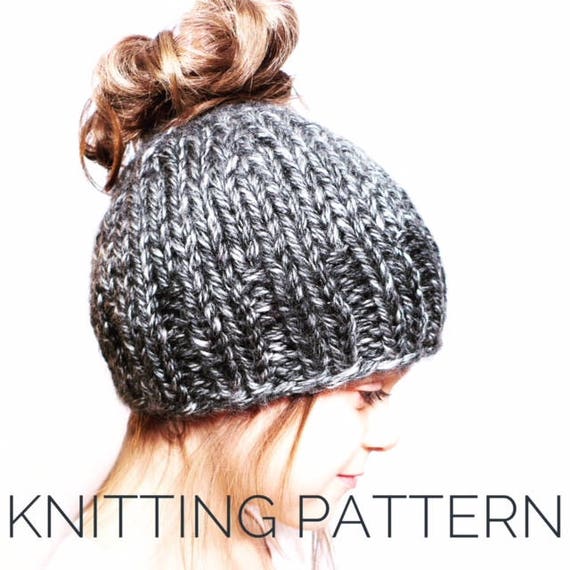 Messy Bun Knitting Pattern | Etsy