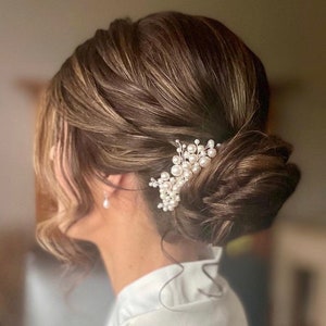 Gwen Pearl Hair Comb, Wedding Hair Accessories, Bridal Hairpiece, Bride, Tiara, Hairvine, Bridesmaid, Vintage,