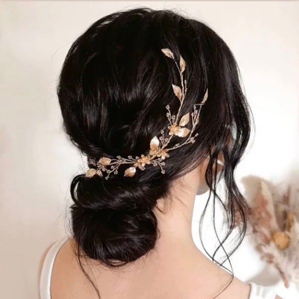 Branwen Hairvine, Accessoire capillaire de mariage, Accessoires de mariée, Postiche, Casque, Diadème, Parure de cheveux