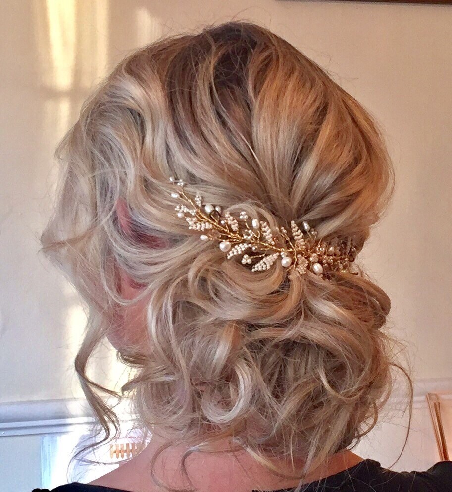 Emily Wedding HairVine Colour options, Bridal Gold and Blush Emily Vi…