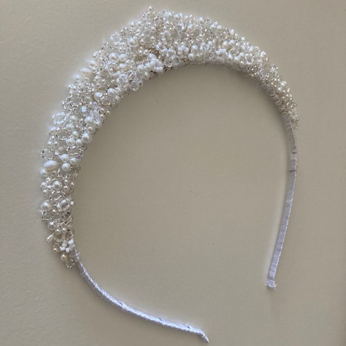 Tiara Headband Vintage Bridal Wedding Jewelry Hair accessories Headpiece Crystal 