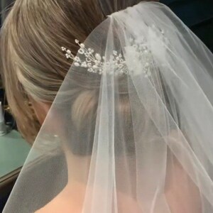 Roseanna Wedding Hairvine Bridal Hair Accessories, Tiara, Circlet, Silver, Pearl and Crystal, boho, vintage, fairytale image 10