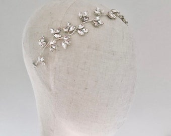 Ciana Hairvine, Diamanté wedding hair accessory, bridal Hair vine, sparkly hairpiece, wedding hair comb, bridesmaid, vintage, silver, bride