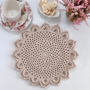 Manteles individuales de ganchillo hechos a mano, decoración del hogar, mantelería, mantel de comedor, regalo, accesorios de mesa de escritorio, decoración de patio, Día de la Madre