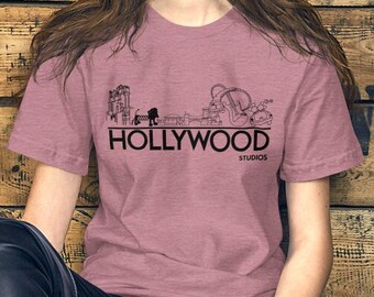 Hollywood Studios Skyline Womans Unisex t-shirt Shirt Ladies Woman's Mens Men's