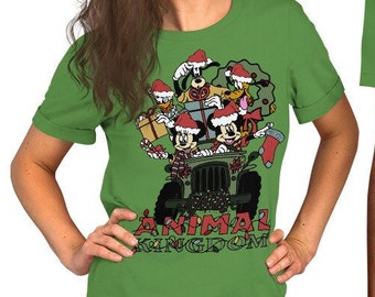 Disney Animal Kingdom Safari Christmas Shirt Womans Unisex t-shirt Ladies Woman's Walt Disney World Disneyland MVMCP Holiday Holidays
