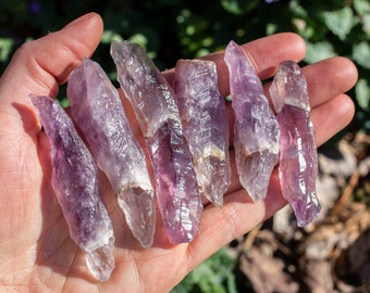 Auralite-23 Crystals (Canadian Chevron Amethyst): SINGLE Mini WAND - Intuitively Chosen for YOU