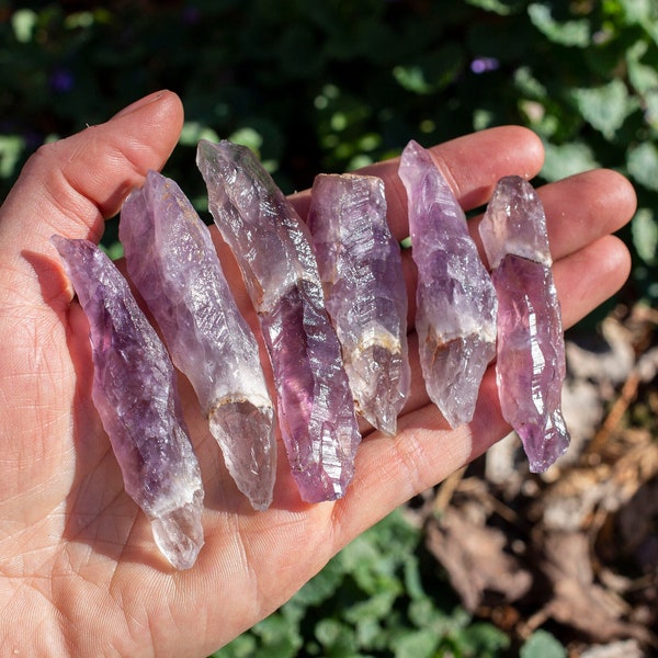 Auralite-23 Crystals (Canadian Chevron Amethyst): SINGLE Mini WAND - Intuitively Chosen for YOU