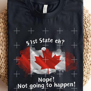 カナダ 51 番目の州 Nope、PNG、熱昇華、愛国心、カナダ、T シャツ、T シャツ、クルーネック、パーカー