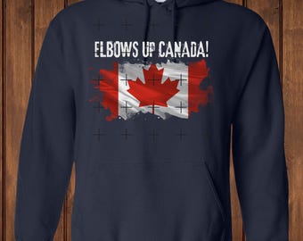 Elbows Up Canada akvarell flagga, distressed typsnitt, Canada Pride, Canadian Patriotism, PNG, Bästsäljare, Populär