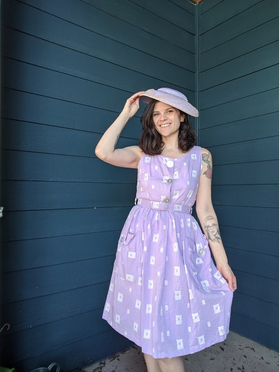 Vintage 1950s Geometric Sundress