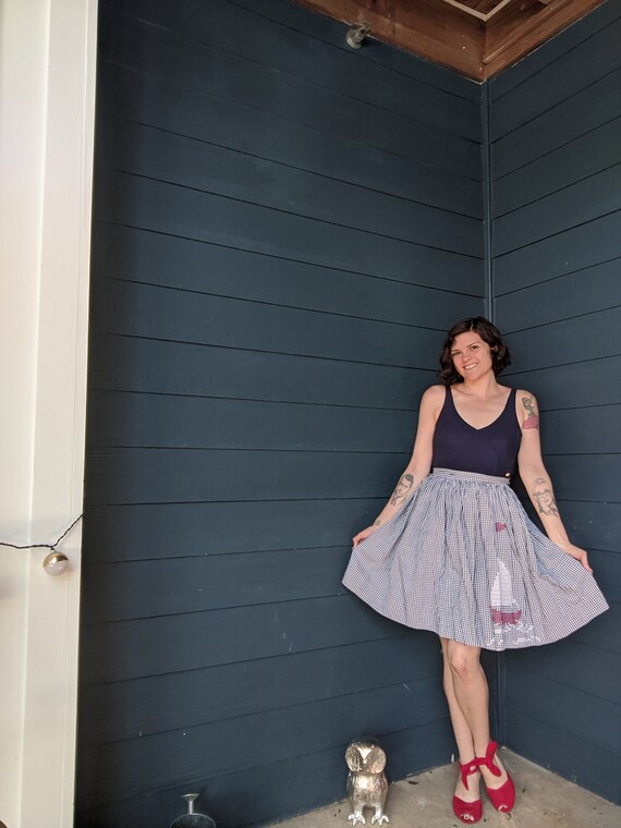 Vintage 50s Sailboat Skirt