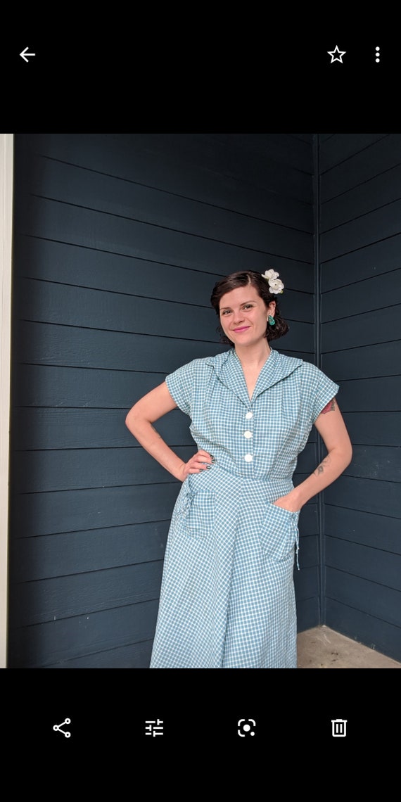 Vintage 1940s/50s Plaid Dress