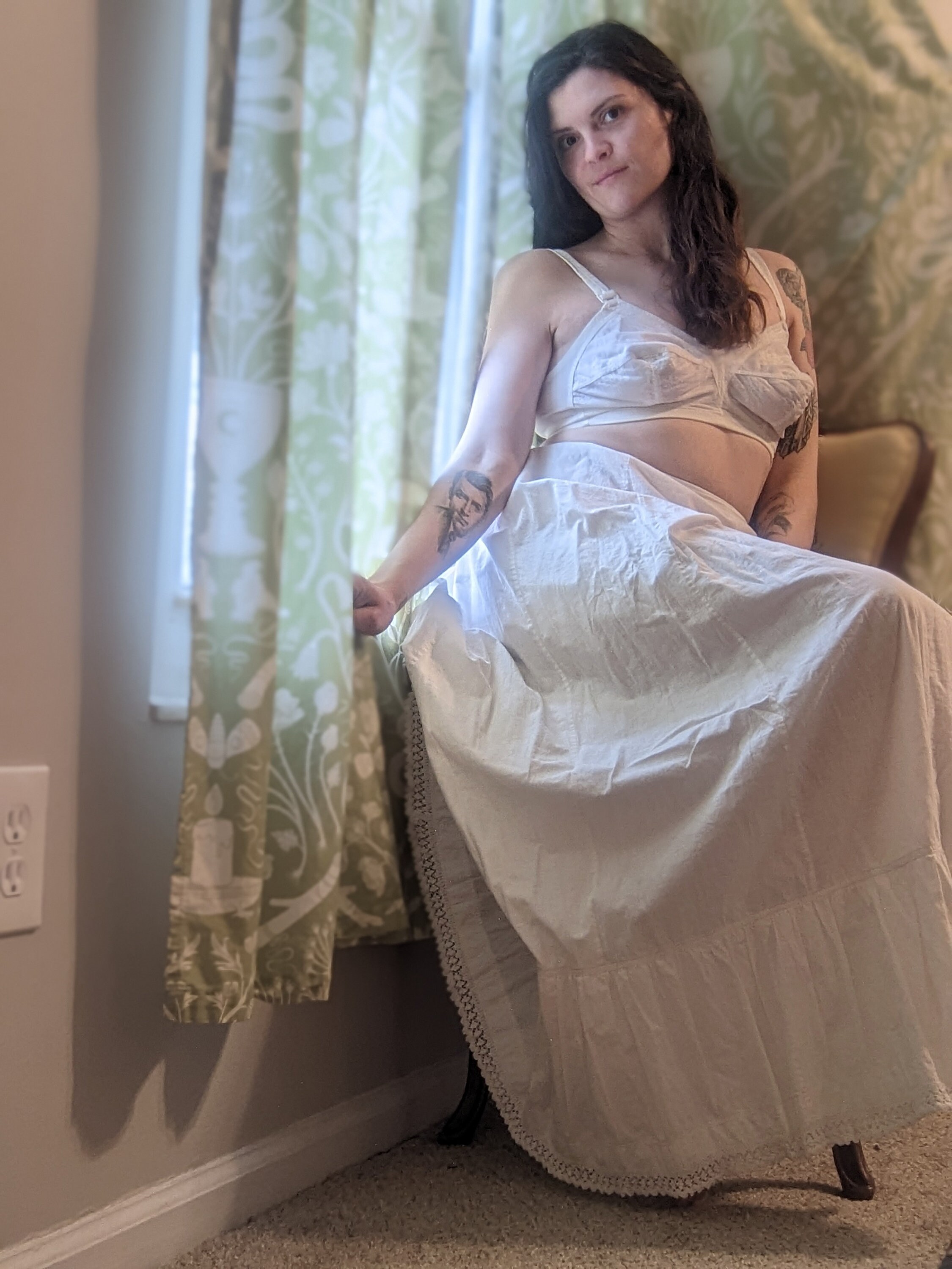 Edwardian Full Length Cotton Slip Etsy