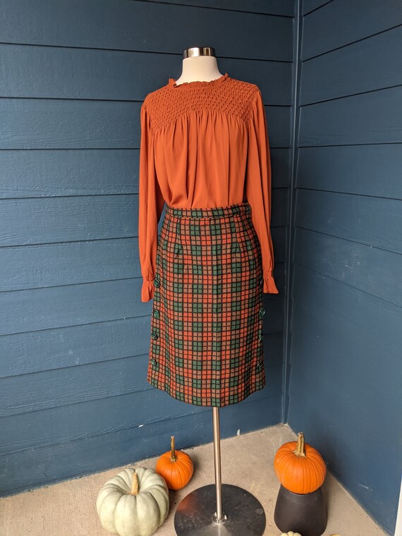 Vintage 1960s Plaid Skirt