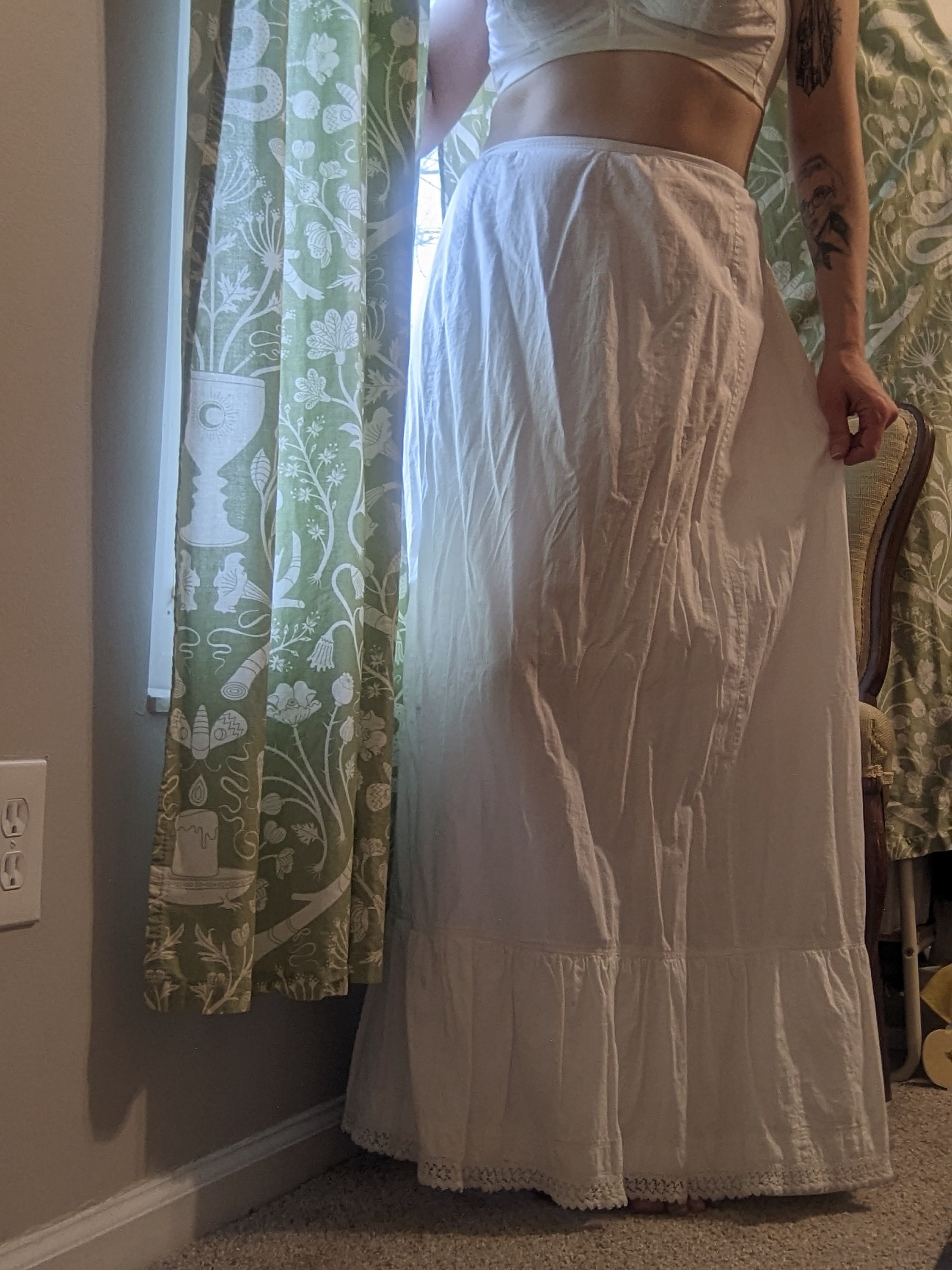 Edwardian Full Length Cotton Slip Etsy