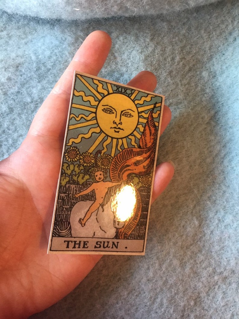 The sun tarot card sticker high quality vinyl | Etsy
