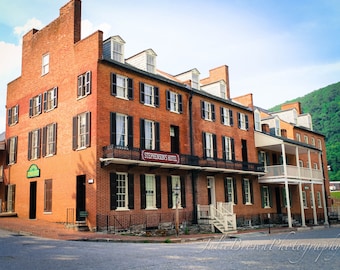 Historic Building Photography, Brick Building, Architecture, Harper's Ferry, Wall Art, 8x10 11x14