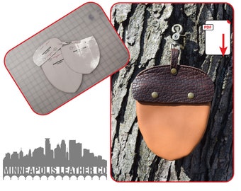 Leather Acorn Pouch Pattern: Beginner DIY Project (Digital Download)