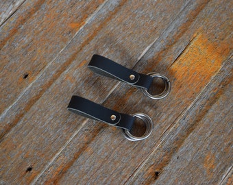 Skirt Hike in Matte Black Leather with 1.5" Rings