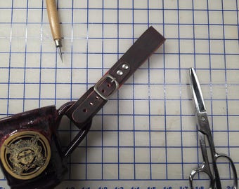 Leather Tankard Strap in Oxblood Red Leather / Mug Frog