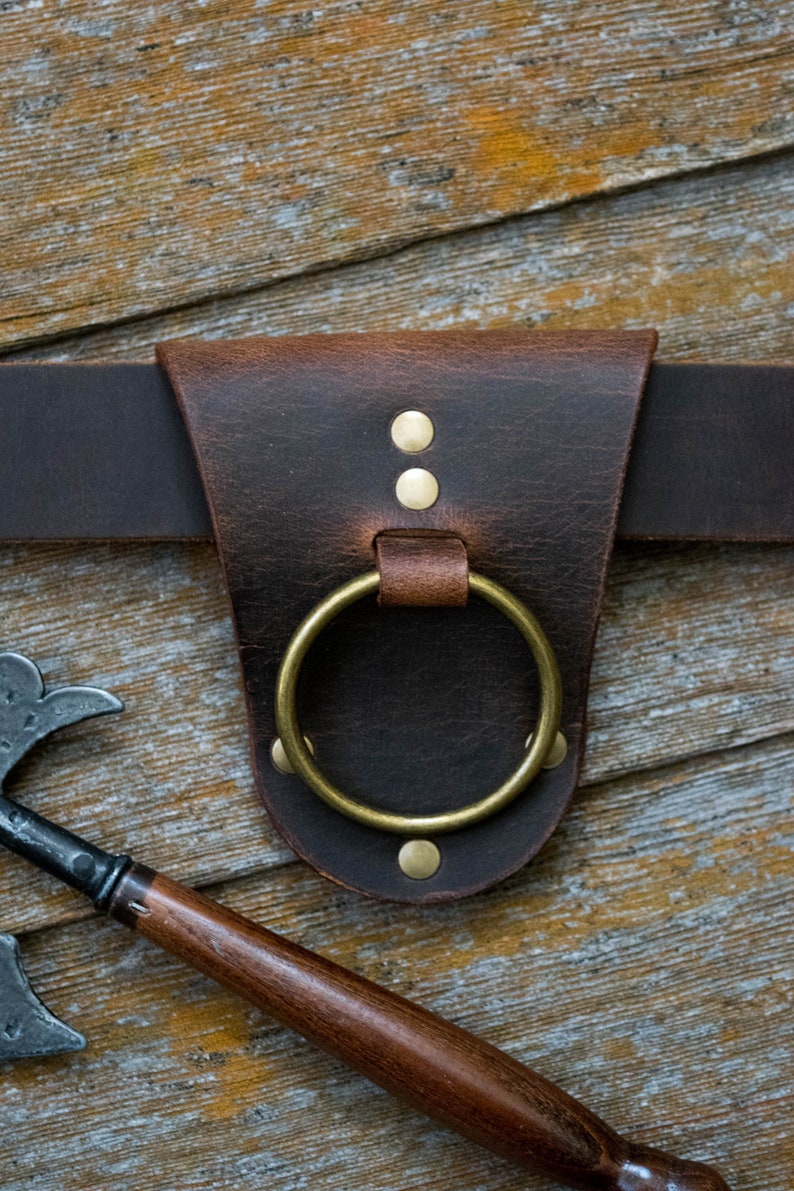 Made to Order Handmade Rustic Crazy Horse Brown Heavy Duty Leather Axe Frog Axe Holder Ax Frog Ax Holder