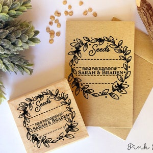Dal giardino del timbro personalizzato / Timbro personalizzato per pacchetti di semi / Regalo di giardinaggio per la mamma o per l'inaugurazione della casa