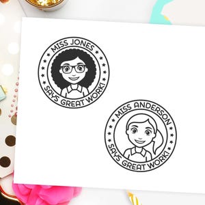 Personalisierter Lehrer Stempel | Benutzerdefinierte Klassenzimmer Stempel für die Benotung & Schulbedarf | Geschenk für Lehrer