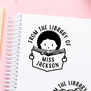 Personalized Teacher Stamp | Custom Library Stamp or Book Stamp | Gift for Teachers & Book Lovers