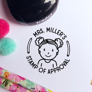 Mini Self Inking Teacher Stamp | Self-Inking Personalized Teacher Stamp | Mini Custom Teacher Stamp | Gift for Teacher