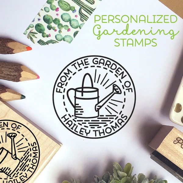 Personalized From the Garden of Stamp, Gardener Gift, Gardening Gift, Canning Label Stamp