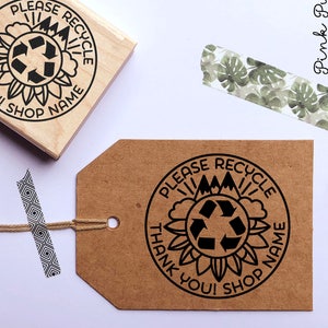 Personalized Recycle Stamp, Please Recycle Stamp for Packaging, Shipping and Mailing
