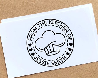From the Kitchen of Stamp, Personalized Recipe Card Stamp