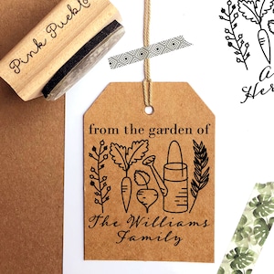 Sello del Jardín, Regalo de Jardinería, Regalo para Jardineros, Sello de Etiqueta de Enlatado - Personalizado