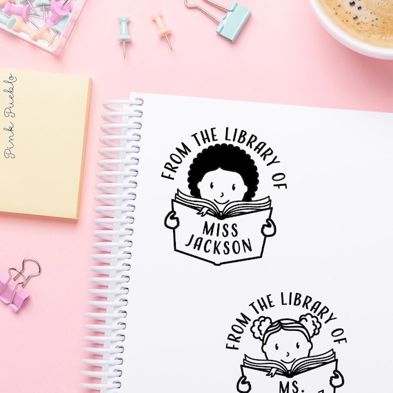 Personalized Teacher Stamp | Custom Library Stamp or Book Stamp | Gift for Teachers & Book Lovers