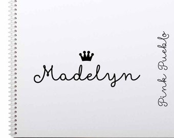 Personalized Custom Rubber Stamp, Princess Name Stamp with Crown