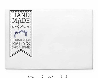 Timbro in gomma personalizzato fatto a mano / Design di etichette personalizzate per piccole imprese