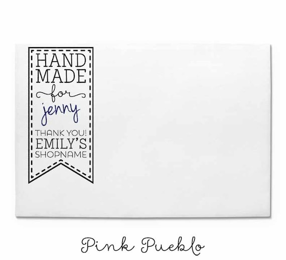 Personalized Handmade For Stamp | Custom Gift Tag Stamp | Small Business Product Label Stamp