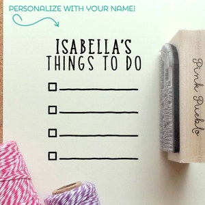 Personalized Planner Rubber Stamp | Custom Design for Daily Planners and To Do Lists | 2025 Organization Tool