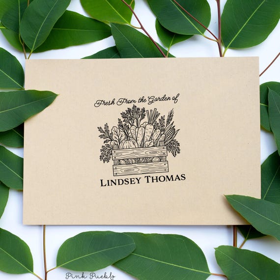 Personalized Garden Stamp | Custom Floral Design for Gardeners | From the Garden Collection