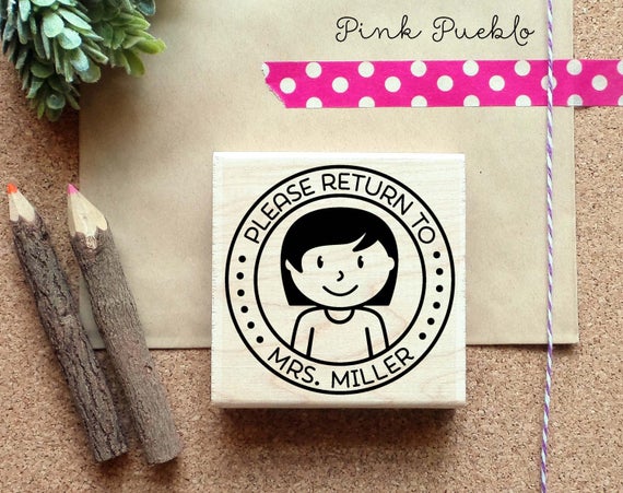 Personalized Teacher Homework Stamp | Custom Rubber Stamp for Classroom and Grading | Teacher Planner Gift