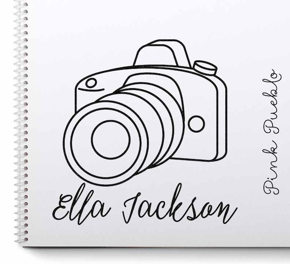Personalized Photography Stamp | Custom Rubber Camera Logo Stamp | Gift for Photographers and Small Businesses