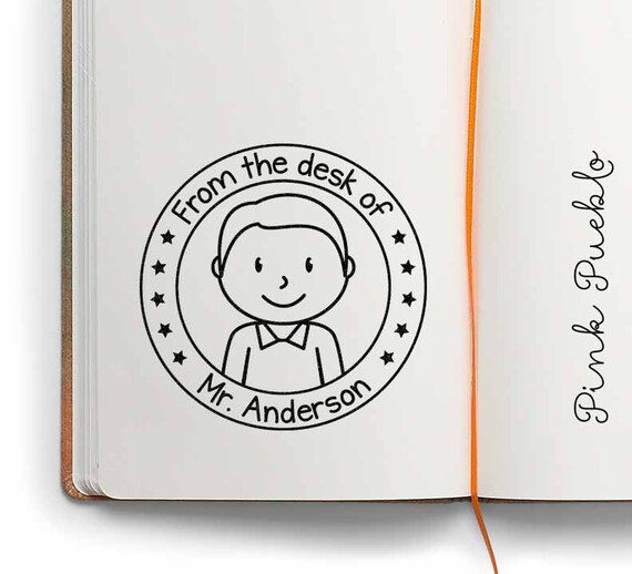 Large Personalized Male Teacher Stamp | Custom Teacher Stamp | Gifts for Teachers | Teacher Appreciation | Back to School Gift
