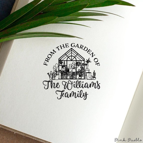Personalized Garden Rubber Stamp | Custom Flower Seeds Stamp | Gardening Gift for Plant Lovers and Gardeners