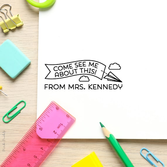 Personalized Teacher Stamp | Custom Classroom Grading Stamp | Teacher Gift for Feedback & Organization