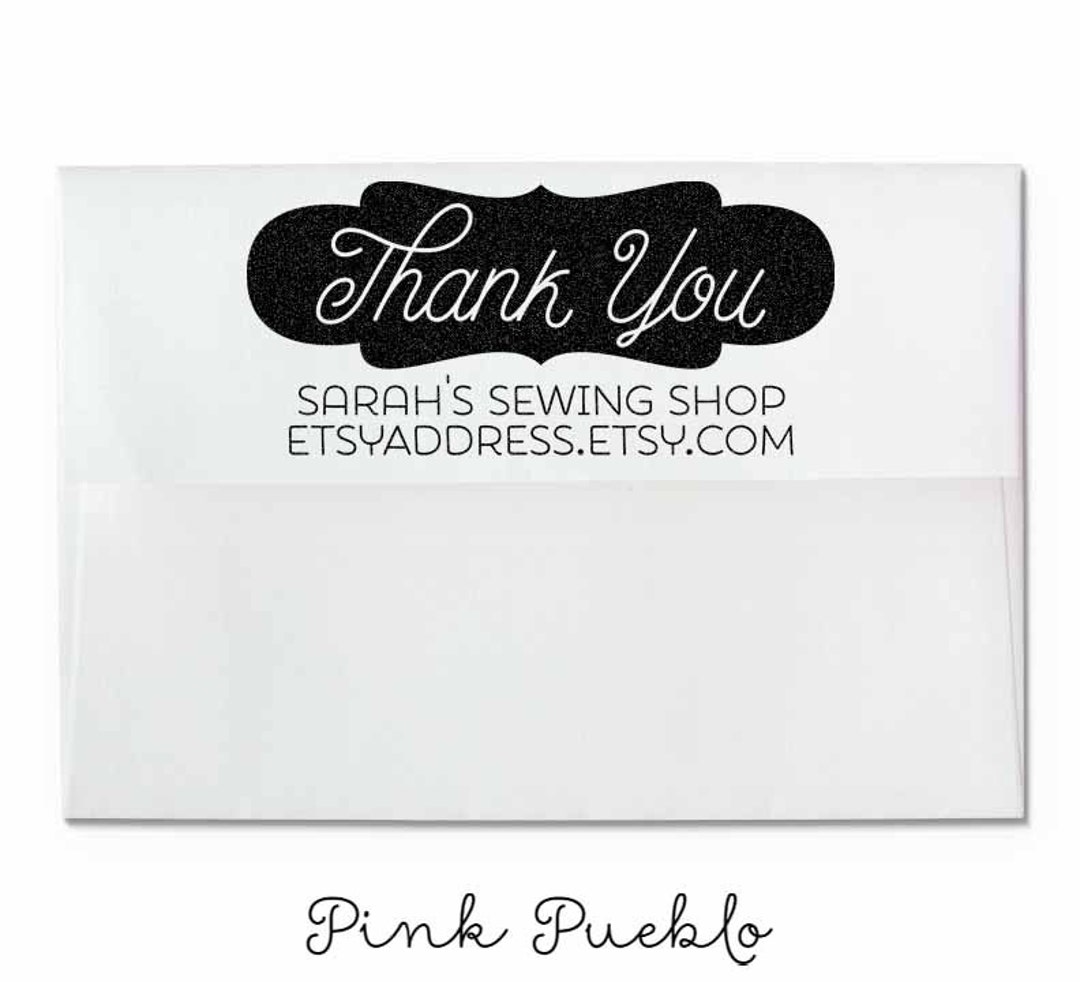 Personalized Thank You Rubber Stamp You Customize the Text - Etsy